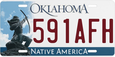 OK license plate 591AFH
