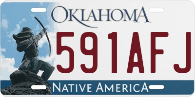 OK license plate 591AFJ