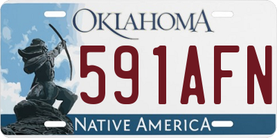 OK license plate 591AFN