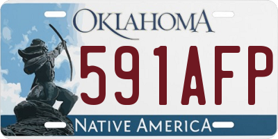 OK license plate 591AFP
