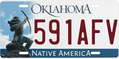 OK license plate 591AFV