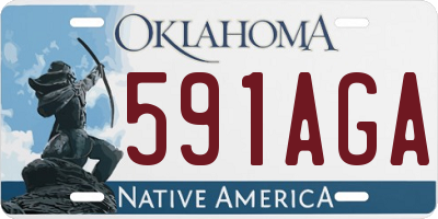 OK license plate 591AGA