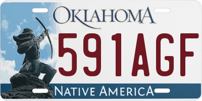 OK license plate 591AGF