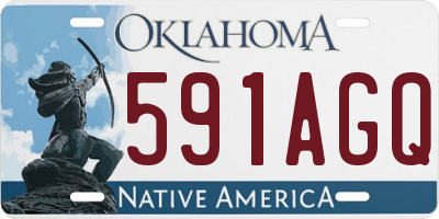 OK license plate 591AGQ