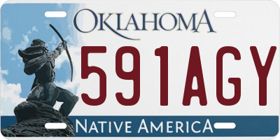OK license plate 591AGY