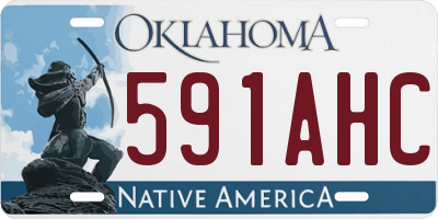 OK license plate 591AHC