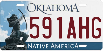 OK license plate 591AHG