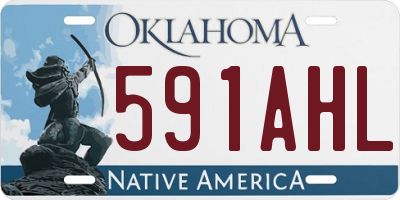 OK license plate 591AHL