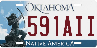 OK license plate 591AII