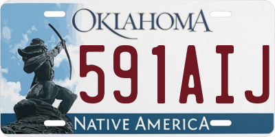 OK license plate 591AIJ
