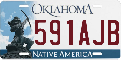 OK license plate 591AJB