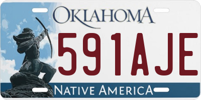OK license plate 591AJE