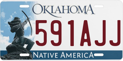 OK license plate 591AJJ