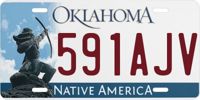 OK license plate 591AJV