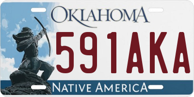 OK license plate 591AKA