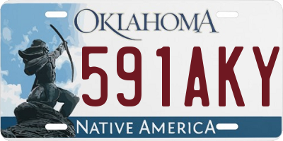 OK license plate 591AKY