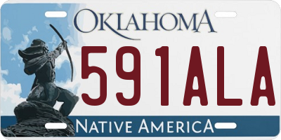 OK license plate 591ALA
