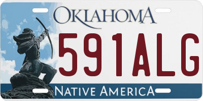 OK license plate 591ALG
