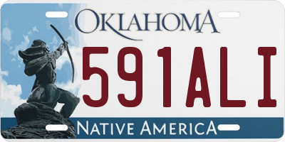 OK license plate 591ALI