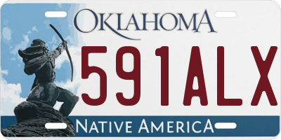 OK license plate 591ALX