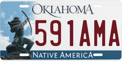 OK license plate 591AMA