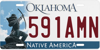 OK license plate 591AMN