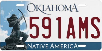 OK license plate 591AMS