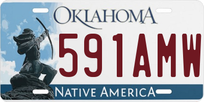 OK license plate 591AMW