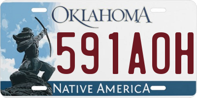 OK license plate 591AOH