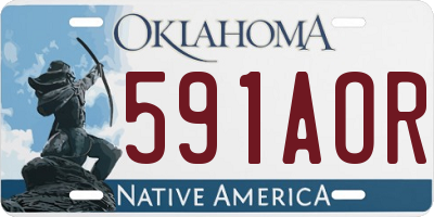 OK license plate 591AOR