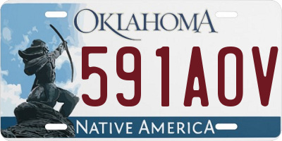 OK license plate 591AOV