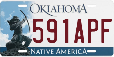 OK license plate 591APF