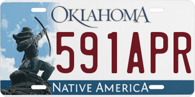 OK license plate 591APR