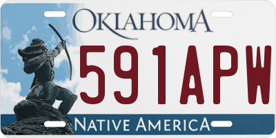 OK license plate 591APW