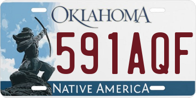 OK license plate 591AQF
