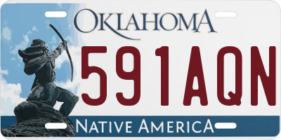 OK license plate 591AQN