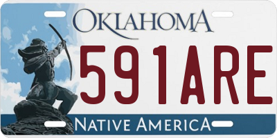 OK license plate 591ARE