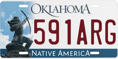 OK license plate 591ARG