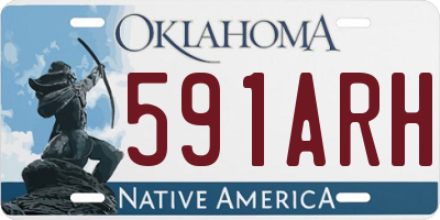 OK license plate 591ARH