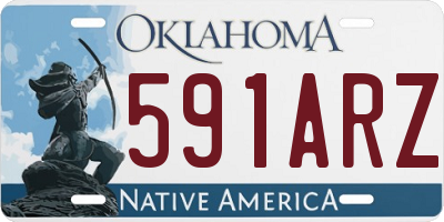 OK license plate 591ARZ