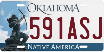 OK license plate 591ASJ