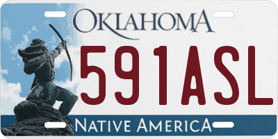 OK license plate 591ASL