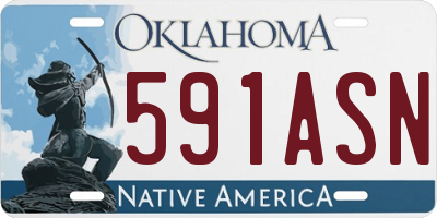 OK license plate 591ASN