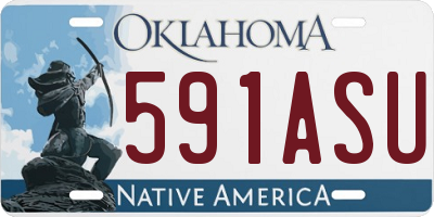 OK license plate 591ASU