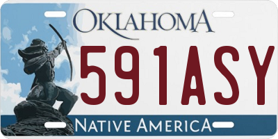 OK license plate 591ASY