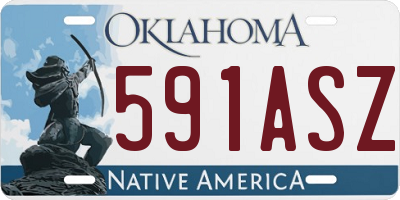 OK license plate 591ASZ
