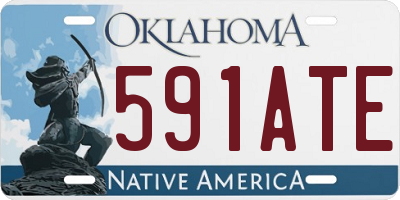 OK license plate 591ATE