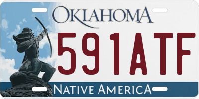 OK license plate 591ATF