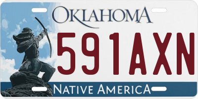 OK license plate 591AXN