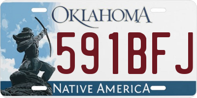 OK license plate 591BFJ